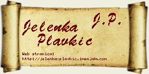 Jelenka Plavkić vizit kartica